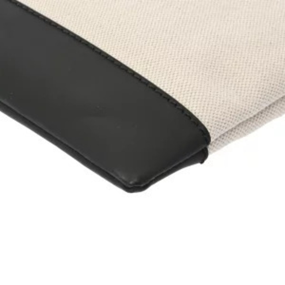 Balenciaga Navy Blue Clip White Black Canvas Leather Clutch Bag - Picture 5 of 9